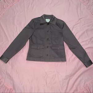 LL Bean Women’s Brown Cotton Button Down Jacket XS